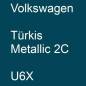 Preview: Volkswagen, Türkis Metallic 2C, U6X.